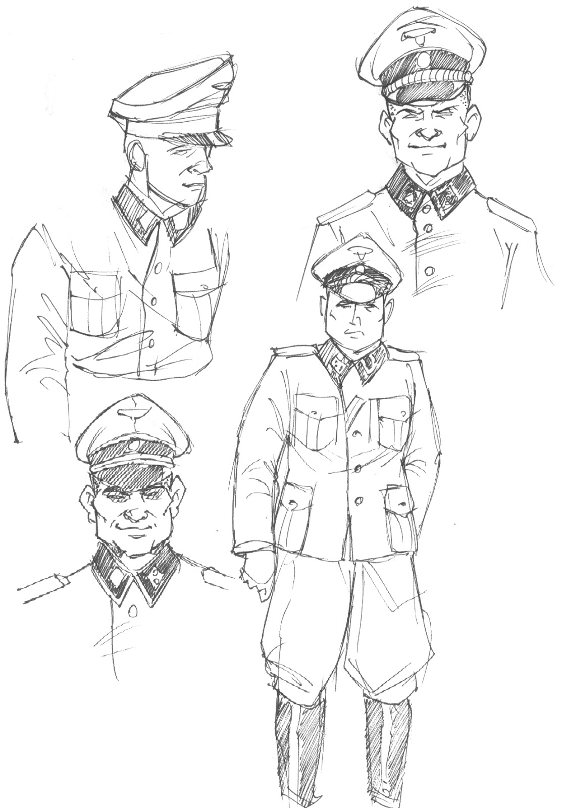 Рисунок офицер рисует карту